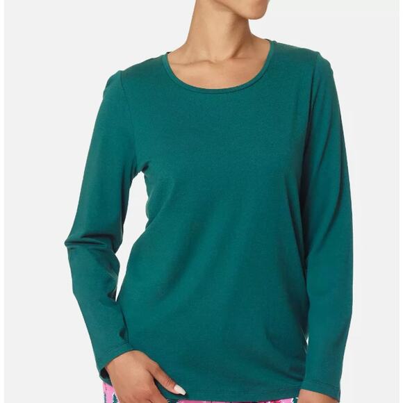 HUE Womens Medium Holiday Pajama Lounge Set Christmas Cocktails Snowmen NEW! - Picture 3 of 11